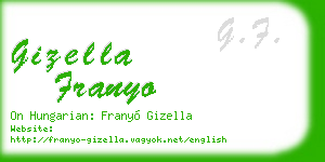 gizella franyo business card